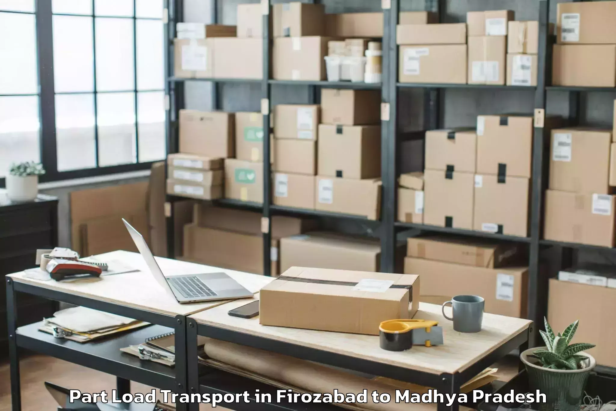 Top Firozabad to Lodhikheda Part Load Transport Available